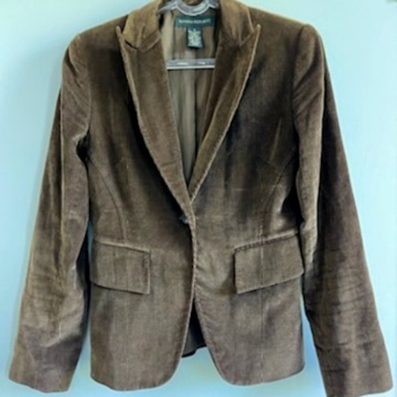 Corduroy Brown Blazer, size 2 - Picture 1 of 4